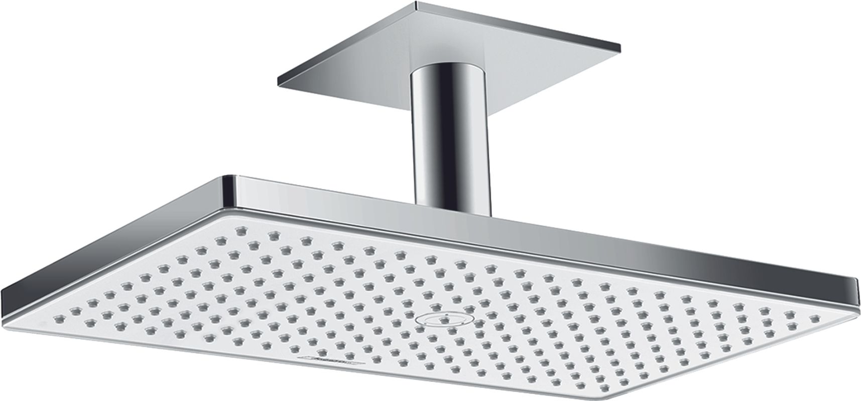 Hansgrohe Kopfbrause Rainmaker Select 460 1jet Deckenanschluss 100 mm, weiss / chrom, 164 x 270 x 466 x 270 x 270 mm, Farbe weiß, chrom Bild 1
