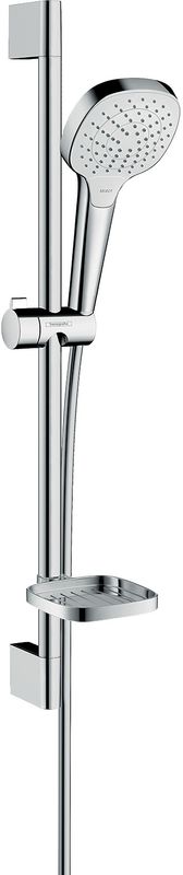 Hansgrohe Brauseset Croma Select E 110 Vario, mit Unica Typ 65 Cassetta'S weiss / chrom, Farbe weiß, chrom Bild 1