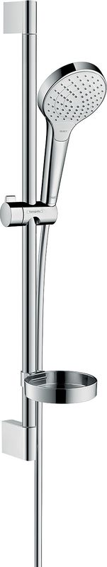 Hansgrohe Brauseset Croma Select S 110 Vario, mit Unica Typ 65 Cassetta'S weiss / chrom, Farbe weiß, chrom Bild 1