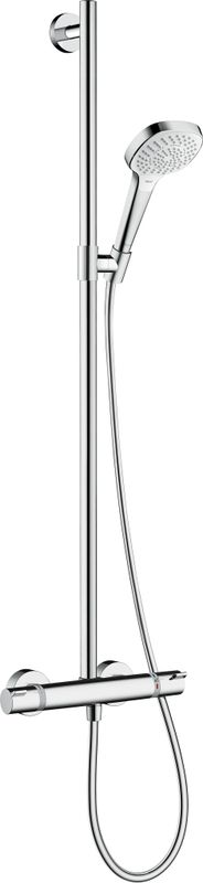Hansgrohe Showerpipe Croma Select E Multi SemiPipe weiss / chrom, 251 mm, Farbe weiß, chrom Bild 1