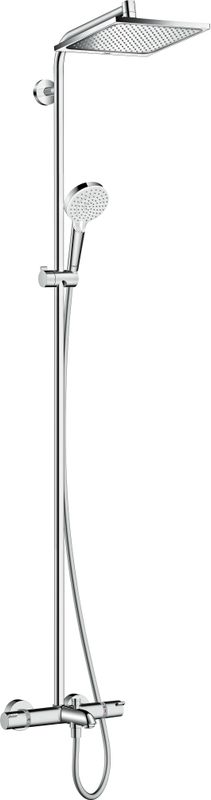 Hansgrohe Showerpipe Crometta E 240 1jet KB, HB und Wannen-Thermostat-AP, 1775 x 304 x 470 x 470 mm, Farbe chrom Bild 1