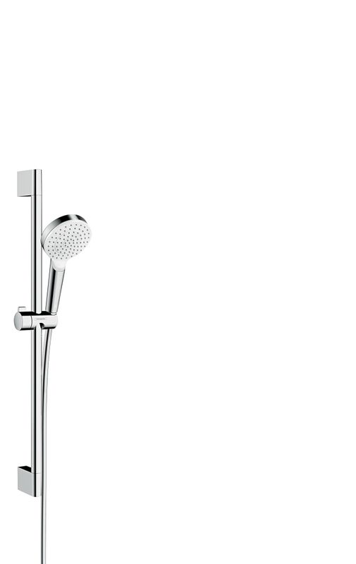 Hansgrohe Brausenset Crometta 1jet EcoSmart 6 l/min/Unica 650 mm weiss / chrom, Farbe weiß, chrom Bild 1