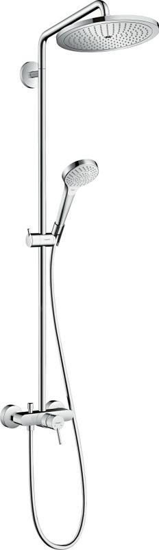 Hansgrohe Showerpipe Croma Select S 280 1jet, KB, HB und Einhandmischer AP, 1439 x 304 x 539 x 539 mm, Farbe chrom Bild 1