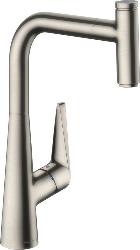 Hansgrohe Spültischmischer 300 Talis Select M51 Ausziehauslauf 1jet edelstahl-optik, 405 mm, Farbe silber Bild 1