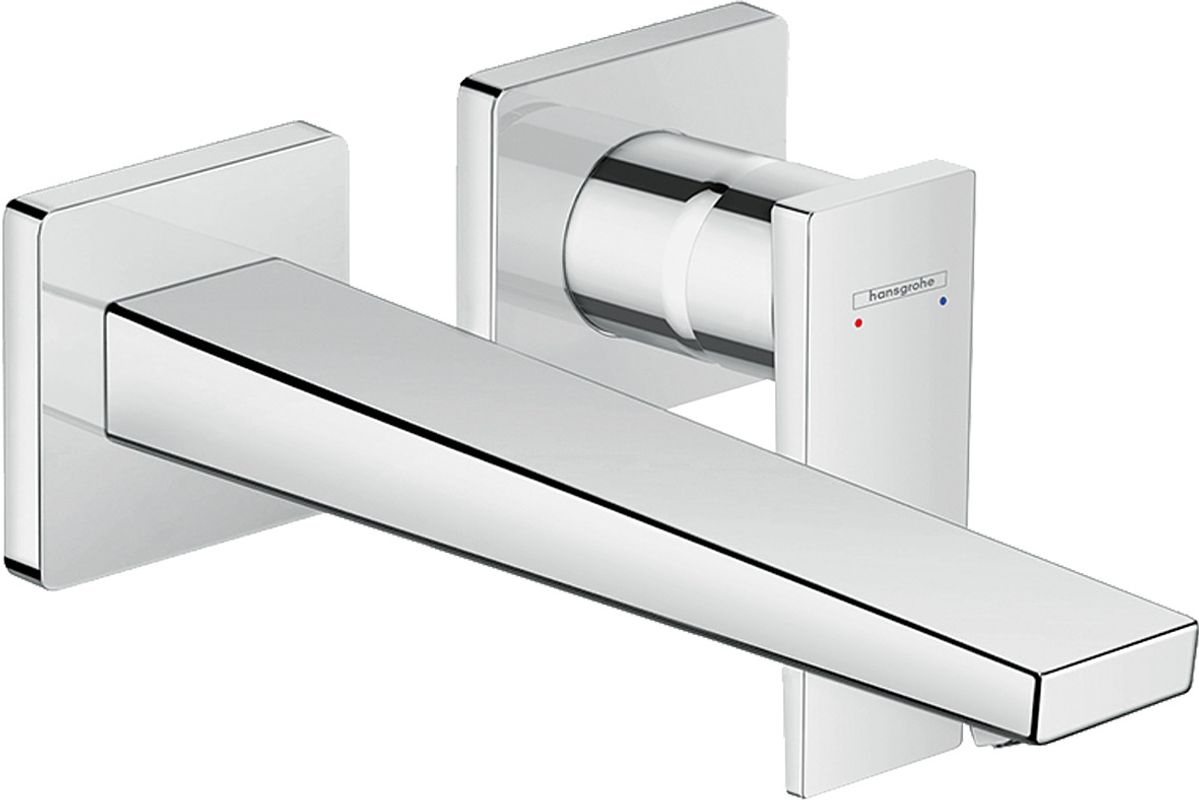 Hansgrohe Fertigset für 2-Loch Waschtisch-Wandarmatur Metropol, Ausladung 225 mm, 240 mm, Farbe chrom Bild 1