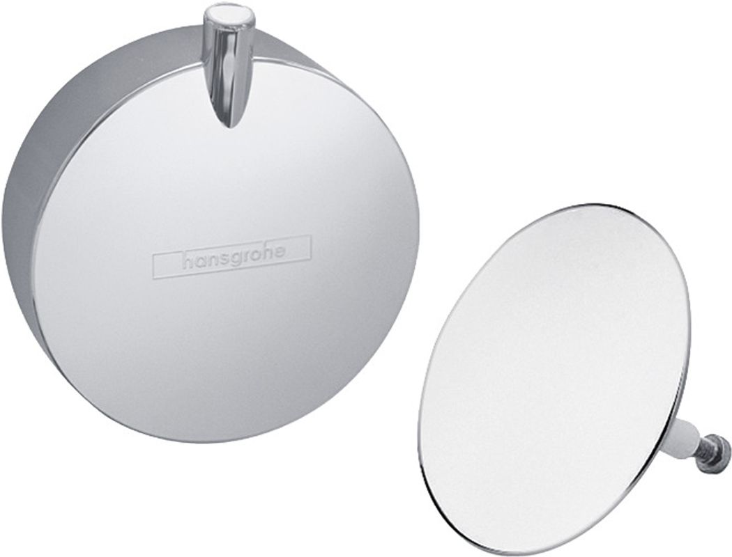 Hansgrohe Ab- und überlaufgarnitur Flexaplus S F-Set (Griff u.Stopfen) BSO, Farbe silber Bild 1