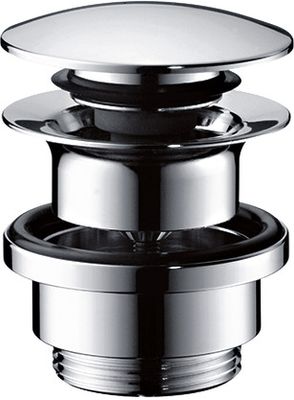 Hansgrohe Ablaufventil Push-Open Axor, mit Überlaufloch, DN 32, Farbe chrom Bild 2