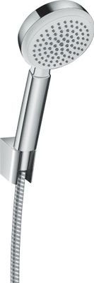 Hansgrohe Brausenset Croma Select E 1jet / Porter weiss / chrom Brauseschlauch 1600 mm, Farbe weiß, chrom Bild 2