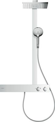 Hansgrohe Showerpipe Raindance E 300 1jet mit ShowerTablet 600, HB+KB, 1468 x 633 x 555 x 555 mm, Farbe chrom Bild 3
