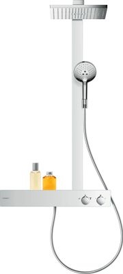 Hansgrohe Showerpipe Raindance E 300 1jet mit ShowerTablet 600, HB+KB, 1468 x 633 x 555 x 555 mm, Farbe chrom Bild 7