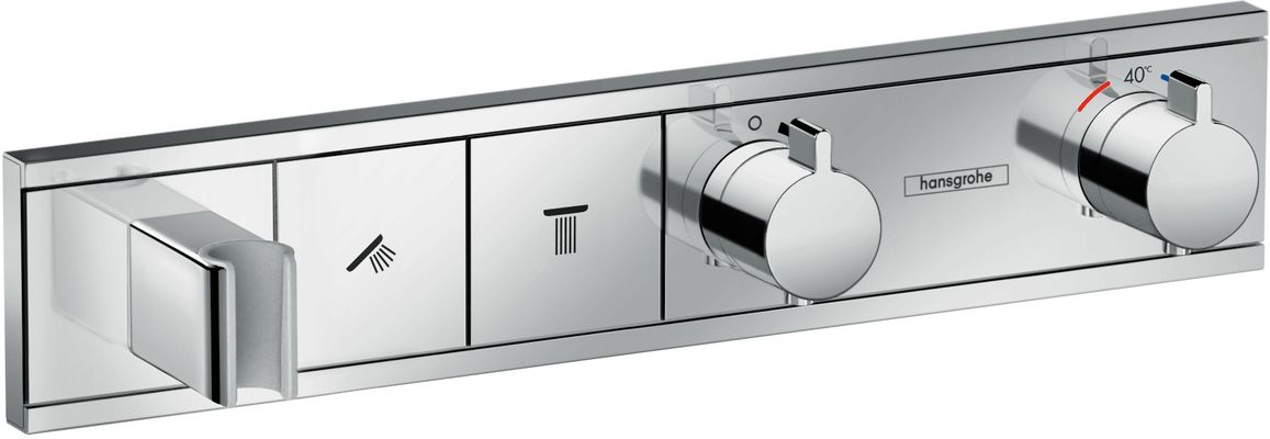 Hansgrohe UP-Thermostat Fertigset, für 2 Verbraucher, 90 x 456 x 84 mm, Farbe chrom Bild 2