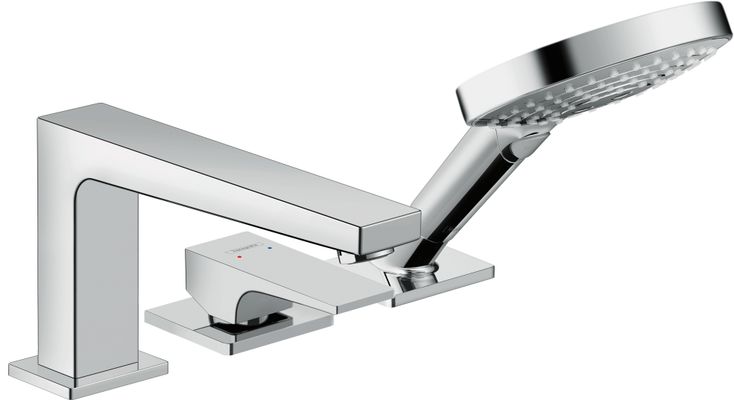 Hansgrohe Fertigset für 3-Loch Wannenrandmischer Metropol, 214 x 317 x 212 mm, Farbe chrom Bild 2