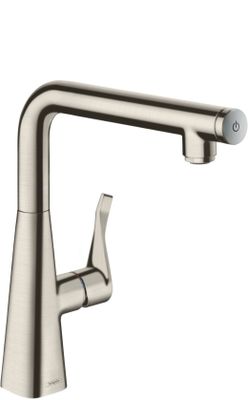 Hansgrohe Spültischmischer 260 Metris Select M71 1jet edelstahl-optik, 304 mm, Farbe silber Bild 2