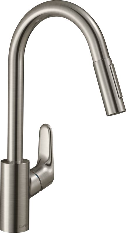 Hansgrohe Spültischmischer 240 Focus M41 Ausziehbrause 2jet sBox edelstahl-optik, 406 mm, Farbe silber Bild 1