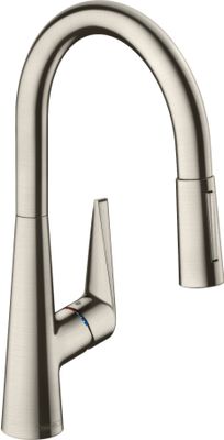 Hansgrohe Spültischmischer 200 Talis M51 Ausziehbrause 2jet edelstahl-optik, 400 mm, Farbe silber Bild 2