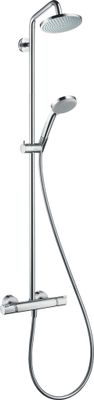 Hansgrohe Showerpipe Croma 160, mit Thermostat, Brausearm 270 mm, 1439 x 270 x 380 x 360 mm, Farbe chrom Bild 3