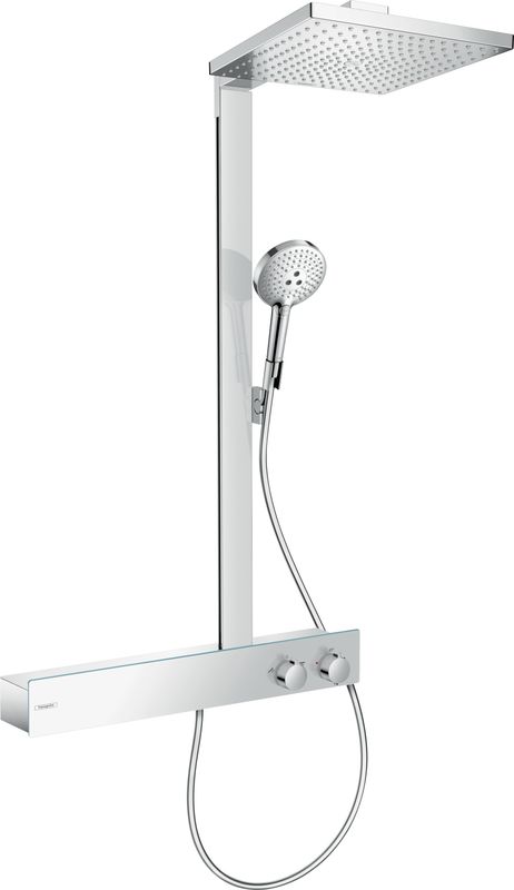 Hansgrohe Showerpipe Raindance E 300 1jet mit ShowerTablet 600, HB+KB, 1468 x 633 x 555 x 555 mm, Farbe chrom Bild 1