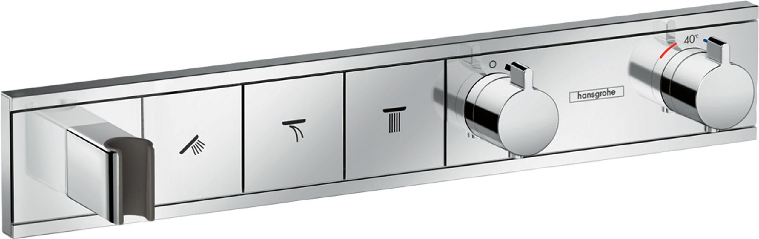 Hansgrohe UP-Thermostat Fertigset, für 3 Verbraucher, 90 x 527 x 84 mm, Farbe chrom Bild 1