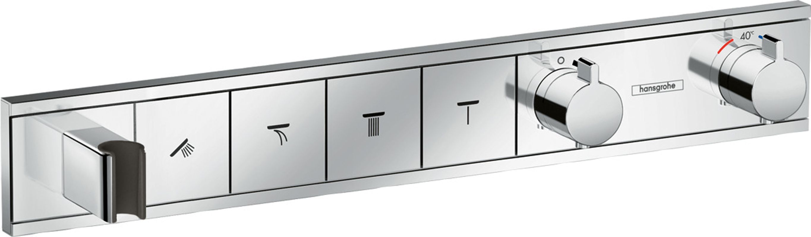 Hansgrohe UP-Thermostat Fertigset, für 4 Verbraucher, 90 x 598 x 84 mm, Farbe chrom Bild 1