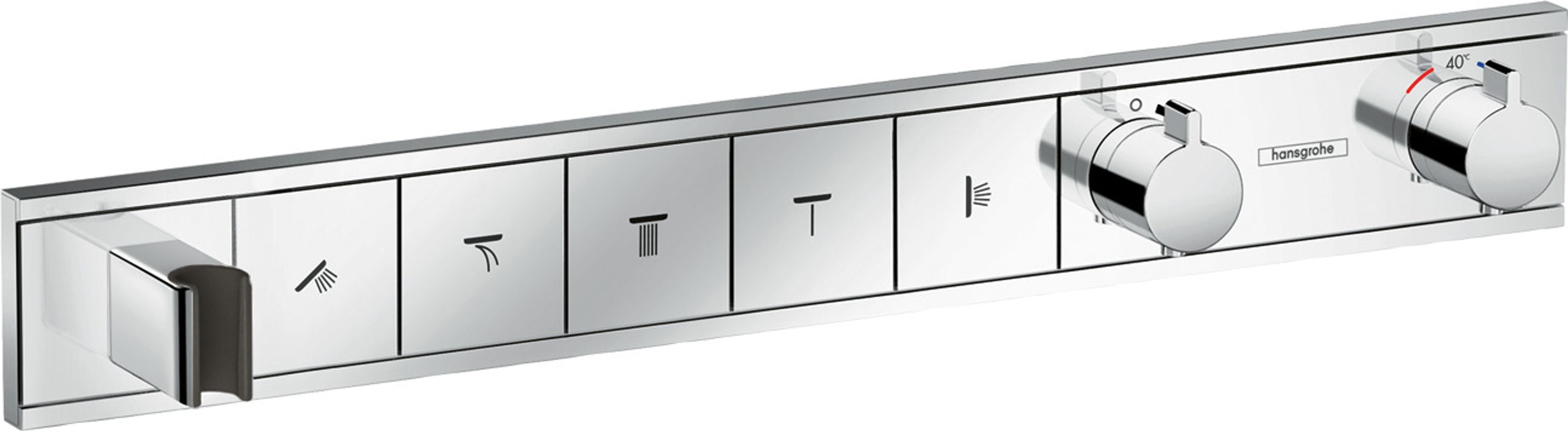 Hansgrohe Thermostat UP RainSelect Fertigset 5 Verbraucher mit Halter, 90 x 669 x 84 mm, Farbe chrom Bild 1