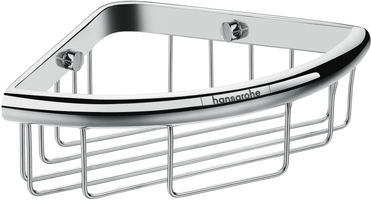 Hansgrohe Eck-Seifenkorb verdeckte Befestigung, 160 mm, 62 x 226 x 160 mm, Farbe chrom Bild 2