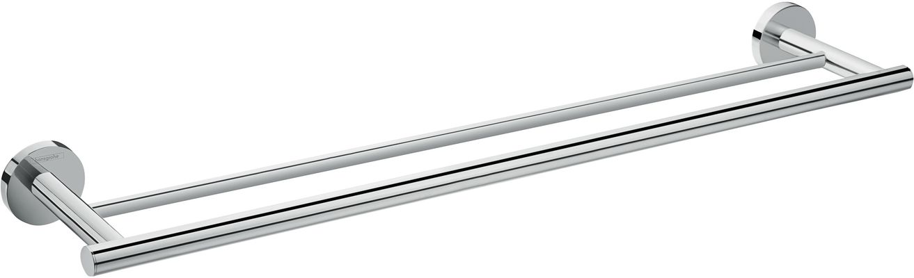 Hansgrohe Doppel-Badetuchhalter Logis Universal, 55 x 127 x 127 mm, Farbe chrom Bild 2