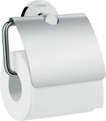 Hansgrohe Toilettenpapierhalter mit Deckel, verdeckte Befestigung, 120 x 102 x 138 x 102 mm, Farbe chrom Bild 2