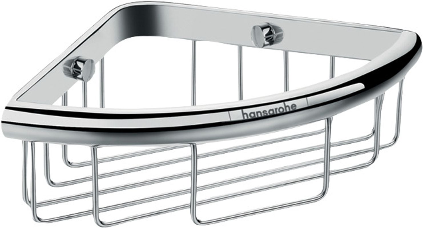 Hansgrohe Eck-Seifenkorb verdeckte Befestigung, 160 mm, 62 x 226 x 160 mm, Farbe chrom Bild 1