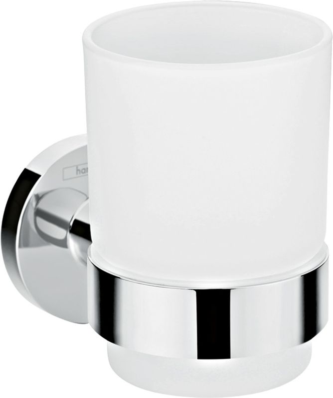 Hansgrohe Zahnputzbecher Logis Universal, 99 x 67 x 100 mm, Farbe chrom Bild 1