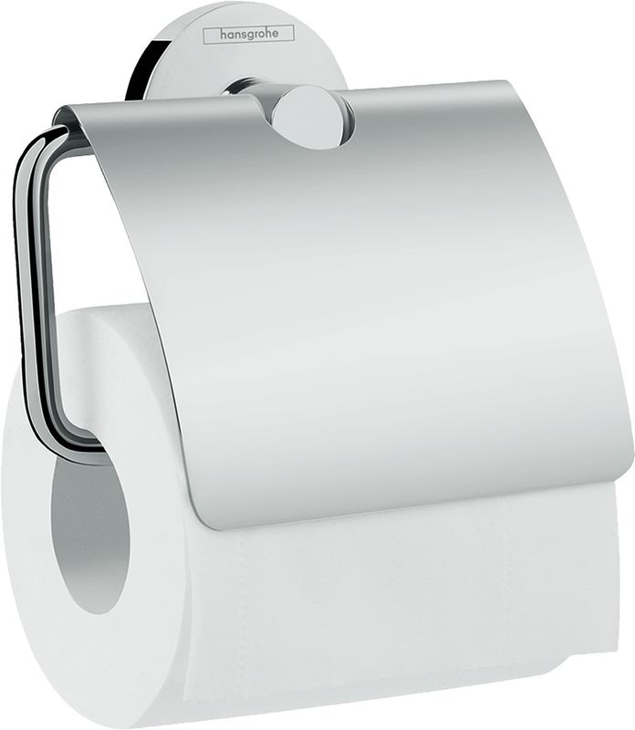 Hansgrohe Toilettenpapierhalter mit Deckel, verdeckte Befestigung, 120 x 102 x 138 x 102 mm, Farbe chrom Bild 1
