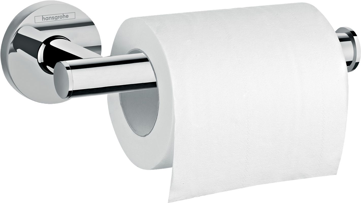 Hansgrohe Toilettenpapierhalter ohne Deckel, verdeckte Befestigung, 55 x 77 x 161 x 77 mm, Farbe chrom Bild 1