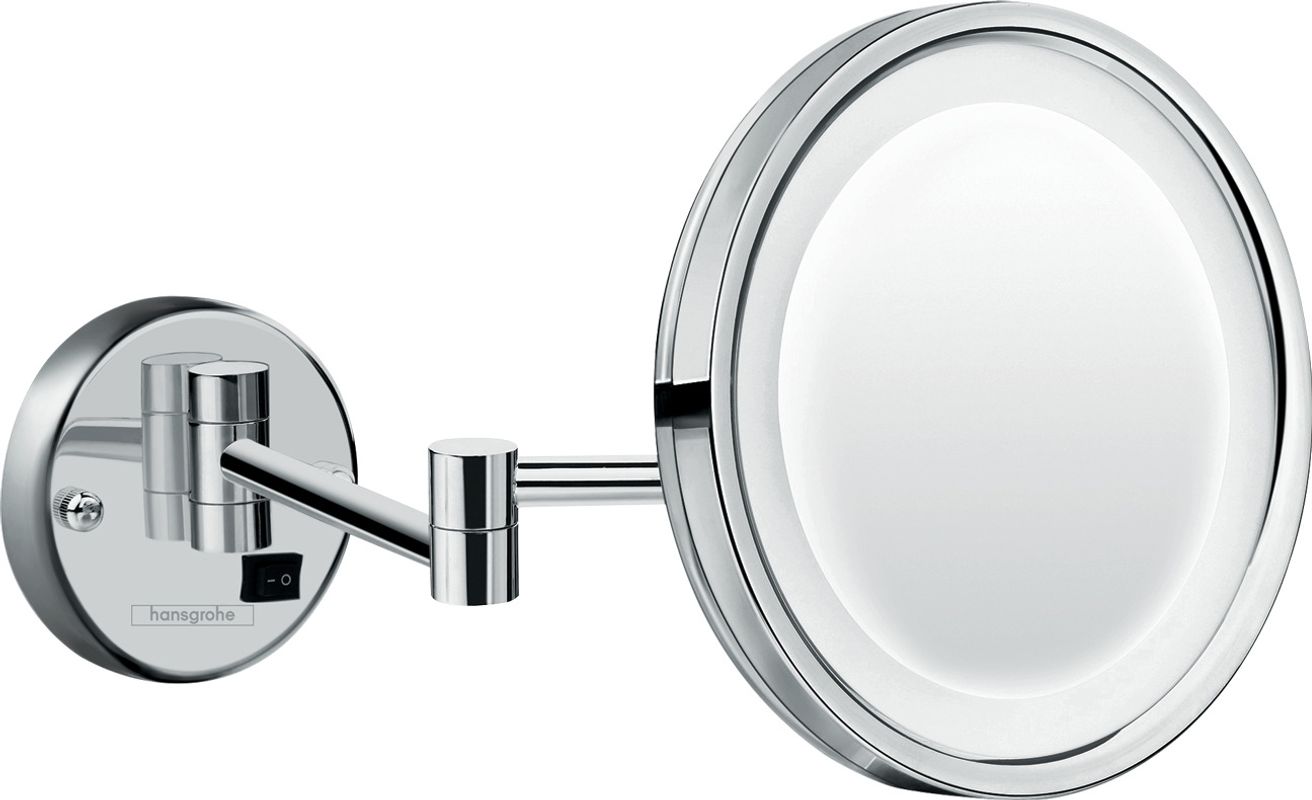 Hansgrohe Rasierspiegel Logis Universal, mit LED Licht, 234 x 236 mm, Farbe chrom Bild 1