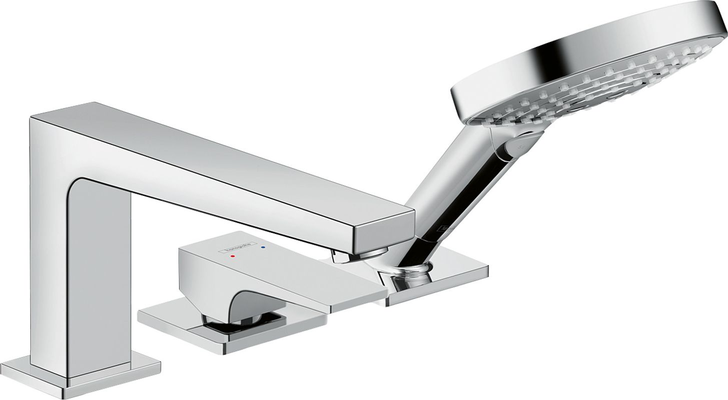 Hansgrohe Fertigset für 3-Loch Wannenrandmischer Metropol, 214 x 317 x 212 mm, Farbe chrom Bild 1