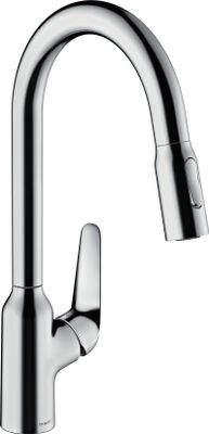Hansgrohe Spültischmischer 220 Focus M42 Ausziehbrause 2jet, 400 mm, Farbe chrom Bild 2