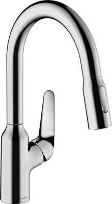 Hansgrohe Spültischmischer 180 Focus M42 Ausziehbrause 2jet, 364 mm, Farbe chrom Bild 2