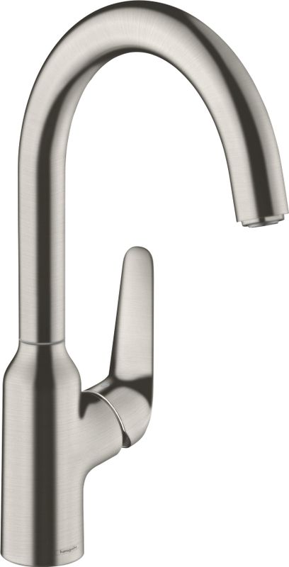 Hansgrohe Spültischmischer 220 Focus M42 1jet edelstahl-optik, 348 mm, Farbe silber Bild 1
