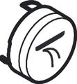 Hansgrohe Druckknopf Symbol Schwallbrause, Farbe weiß Bild 1