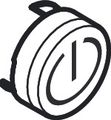 Hansgrohe Druckknopf Symbol ON / OFF, Farbe weiß Bild 1