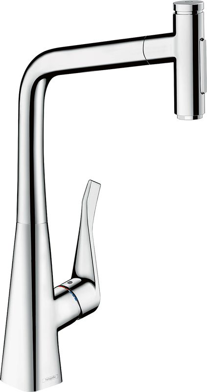 Hansgrohe Spültischmischer 320 Metris Select M71 Ausziehbrause 2jet sBox, 445 mm, Farbe chrom Bild 1