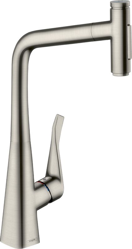 Hansgrohe Spültischmischer 320 Metris Select M71 Ausziehbrause 2jet sBox steel, 445 mm, Farbe silber Bild 1