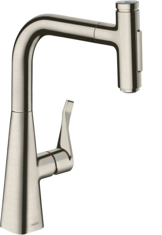 Hansgrohe Spültischmischer 240 Metris Select M71 Ausziehbrause 2jet sBox steel, 350 mm, Farbe silber Bild 1