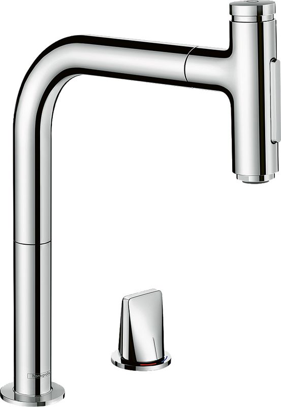 Hansgrohe 2-Loch SPTM 200 Metris Select M71 Ausziehbrause 2jet sBox, 320 mm, Farbe chrom Bild 1
