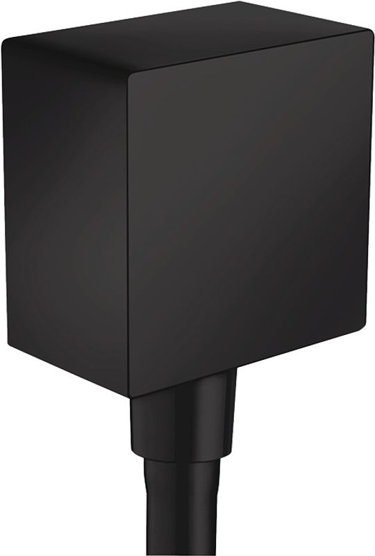 Hansgrohe Wandanschlussbogen FixFit Square Anschluss.Knst, mit RV, 1/2", matt, Farbe schwarz Bild 1