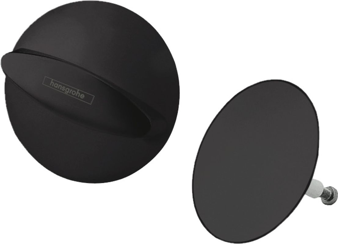 Hansgrohe Ab- und Überlaufgarnitur F-Set (Griff u.Stopfen), matt, Farbe schwarz Bild 1