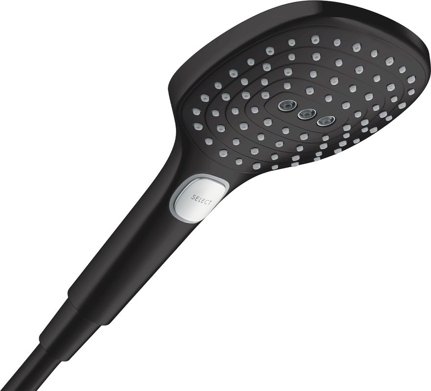 Hansgrohe Handbrause Raindance Select E120 3jet, Ø120 mm, 3-Strahl, matt, Farbe schwarz Bild 1