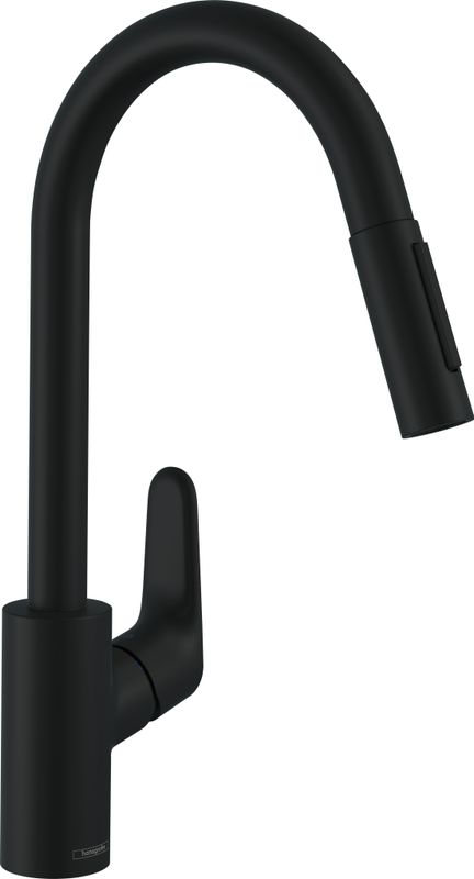 Hansgrohe Spültischmischer 240 Focus M41 Ausziehbrause 2jet matt, 406 mm, Farbe schwarz Bild 1