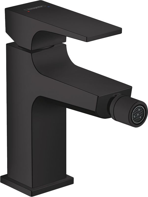 Hansgrohe Bidetmischer Metropol, mit Push-Open Ablaufgarnitur matt, Farbe schwarz Bild 1