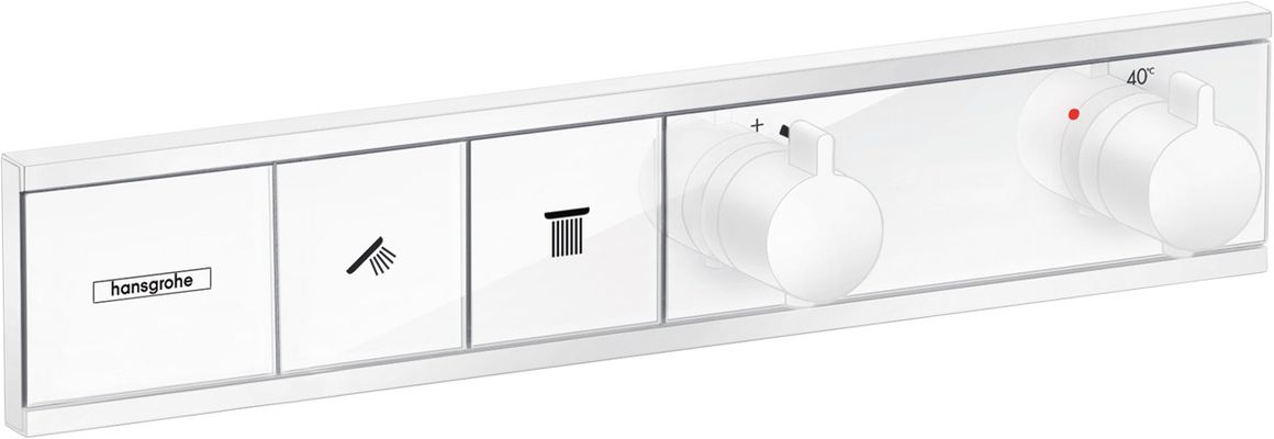 Hansgrohe UP-Thermostat Fertigset, für Fertigset 2 Verbraucher, matt, Farbe weiß Bild 2