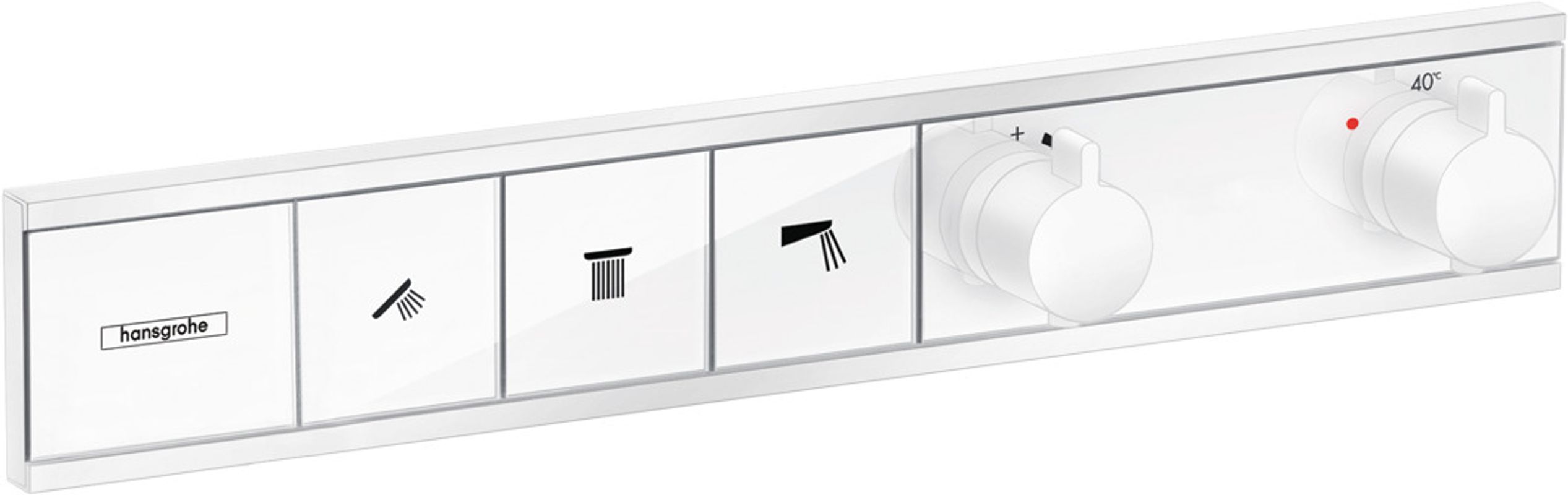 Hansgrohe UP-Thermostat Fertigset, für Fertigset 3 Verbraucher, matt, Farbe weiß Bild 1