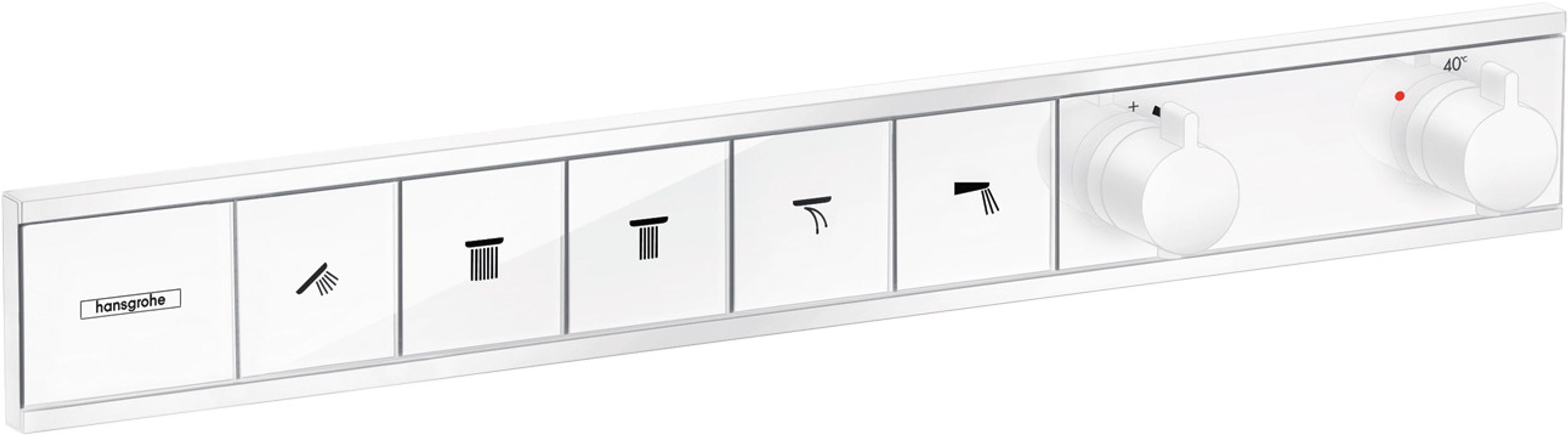 Hansgrohe UP-Thermostat Fertigset, für Fertigset 5 Verbraucher, matt, Farbe weiß Bild 1